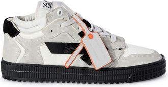 Off-white Floating Arrow logo-appliqu&eacute; sneakers - men - Leather/Cotton/Cotton/Leather/Rubber - 41 - Grey