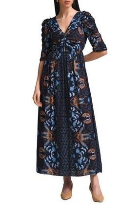 Celina Moon Flavian Printed Maxi Dress in Blue at Nordstrom Rack, Size Small