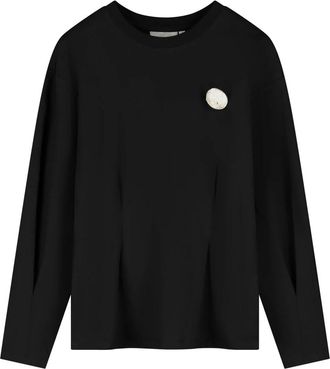 Fab By Fabienne Chapot Asta LS T-shirt - Dames - Longsleeves - Zwart - 2XL - Katoen - Tops