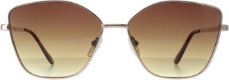 Calvin Klein CK22120S 714 goud bruin gradi&euml;nt zonnebril
