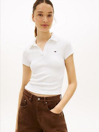 Tommy Hilfiger Polo acanalado de corte slim