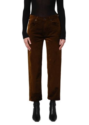 Citizens Of Humanity Delfina High Waist Trousers In Olive