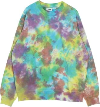 Obey Gedurfd Tie Dye Crewneck Sweatshirt - Heren - Sweatshirts - Veelkleurig - XL - Katoen - Hoodies & sweatvesten