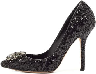 Dolce & Gabbana Pumps con paillettes 105mm - Nero
