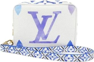 Louis Vuitton Pre-owned Monogram Flower Tile LV By The Pool Pouch - - Pre-owned - Donna - Blu - ONE SIZE