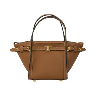 Tod's Borsa Tote in Pelle T Signature - - Bags - Donna - Marrone - ONE SIZE