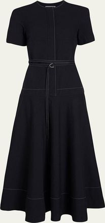 Proenza Schouler Elizabeth Belted Midi Dress