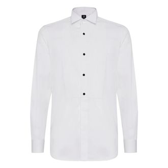 Boggi Milano Heren, Overhemden, Wit, Maat: 5XL Katoen