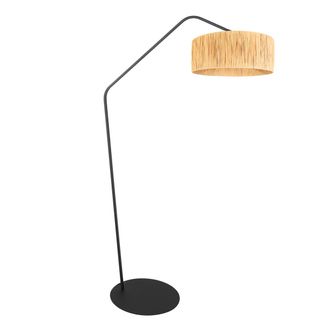Anne Lighting L&aacute;mpara De Pie - Zigzag - Natural Negro - Metal - - Anne Lighting