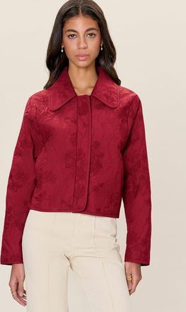 Rebecca Taylor Zuri Quilted Jacket in Dark Berry at Nordstrom, Size X-Small