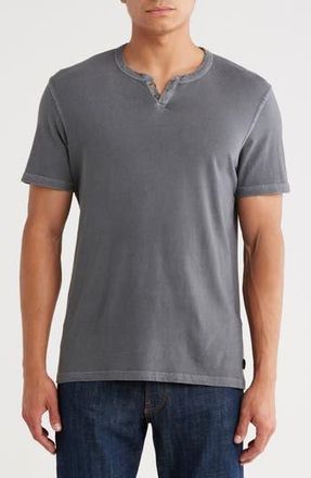 Lucky Brand Burnout Notch Neck T-Shirt in Iron Gate at Nordstrom Rack, Size Large