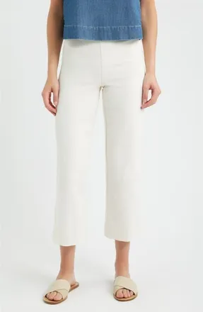 Frank & Eileen Westport Ankle Wide Leg Pants in Antique White at Nordstrom, Size 10