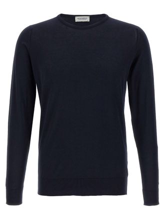John Smedley Polo Shirts, male, Black, Size: XL Long Sleeve