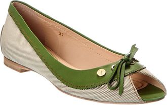 Tod's TodS Canvas & Leather Flat