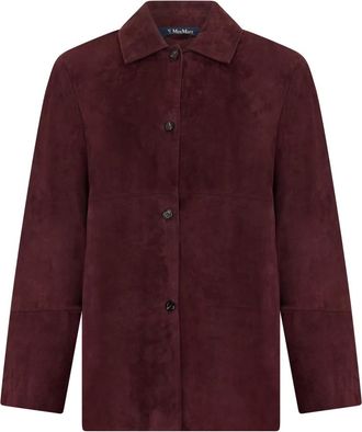 Max Mara Jassen, Dames, Rood, XS, Su&egrave;de, Su&egrave;de jas