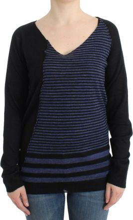 Costume National striped V-neck Womens sweater