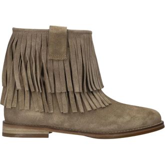 Shabbies Amsterdam Schoenen, Dames, Bruin, 39 EU, Leer, Festi Ibiza Enkellaarsjes