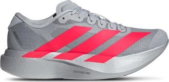 adidas Womens Adizero Evo SL - Shoes Silver Met/Lucid Red/Iron Met Size 10.0