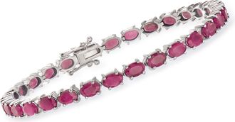 Ross-Simons Ruby Tennis Bracelet in Sterling Silver