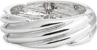 Nordstrom Twisted Cuff Stretch Bracelet in Silver at Nordstrom Rack