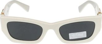Miu Miu 0MU 09Ws Zonnebril - Dames - Zonnebrillen - Wit - 53 MM - Accessoires