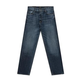 7 For All Mankind Straight Jeans, male, Blue, Size: W33 L34 Slim-fit Jeans