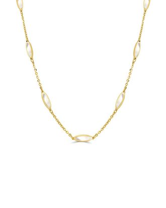 Italian Gold, Inc 14K Mother Of Pearl Bar Layered Necklace