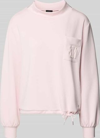 Monari Sweatshirt mit Stehkragen und Brusttasche in Rosa, Größe 34