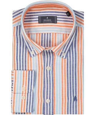 Ragman Henleyshirt RAGMAN, Herren, Gr. S, weiss (wei&szlig;), Baumwolle-Leinen-Mix, regular fit, ohne Ausschnitt, Shirts Henleyshirt