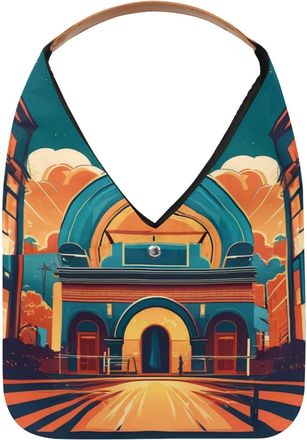 Generic Labor Day Pattern Reusable Lightweight Grocery Bags - Foldable Into Compact Pouch, Washable & Sturdy, Multipurpose for Shopping and Travel