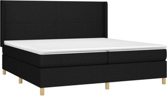 vidaXL Vidaxl - Cama Box Spring Con Colch&oacute;n Tela Negro 200x200 Cm