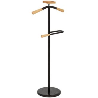 Wanderlust Deco Perchero de metal y madera negro 120h cm