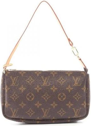 Louis Vuitton Pre-owned Shoulder Bags, female, Brown, Size: ONE SIZE Pre-owned Pochette Accessoires Monogram Clutch Bag