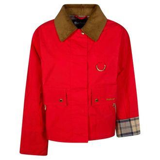 Barbour Light Jackets, female, Red, Size: XS Mackworth Casual Jacket
