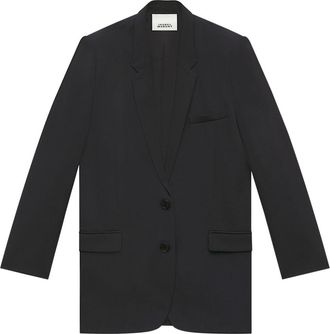 Isabel Marant Oceany blazer - women - Polyester/Elastane/Viscose/Viscose - 34 - Black