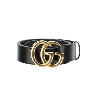 Gucci Black GG Logo Buckle Belt