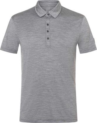 super.natural Bio Jersey Polo Merinoshirt f&uuml;r Herren | grau