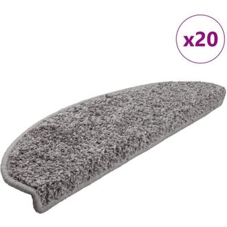 vidaXL Vidaxl - Tappetini per scale 20 pz 65x21x4 cm Grigio Semicircolari Grandi