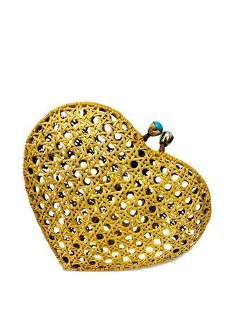 Serpui Passionate Heart wicker bag - women - Wicker - One Size - Brown