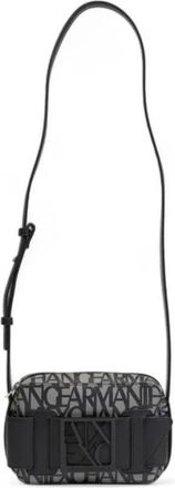 A|X Armani Exchange Bolso Cruzado con Monograma - Bags - Mujer - Negro - ONE SIZE