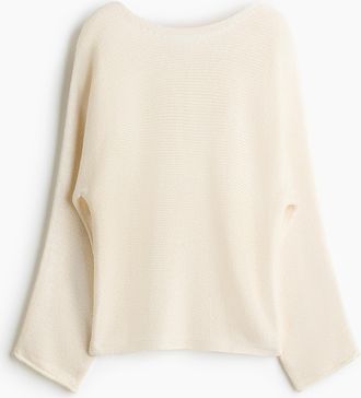 H&M Pullover mit U-Boot-Ausschnitt - White