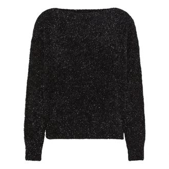 Ni&ugrave; Jersey de cuello redondo Lurex - Knitwear - Mujer - Negro - L