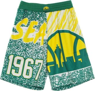 Mitchell & Ness NBA Jumbotron Sublimated Basketbalshorts - Heren - Fitness - Veelkleurig - XL - Polyester - Fitness