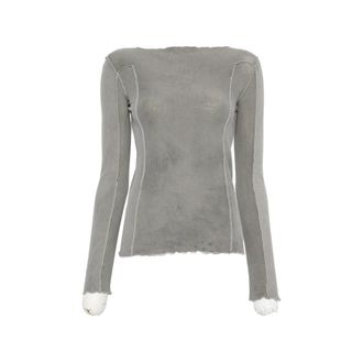 BASERANGE Omato Ribbed-knit Boat-neck Top