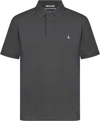 Jack Wills Klassiek poloshirt voor heren met geborduurd logo (Leisteen)