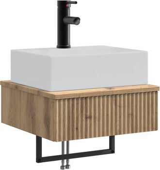 vidaXL Lavabo De Lavado Montado En La Pared Roble Artisan Vidaxl