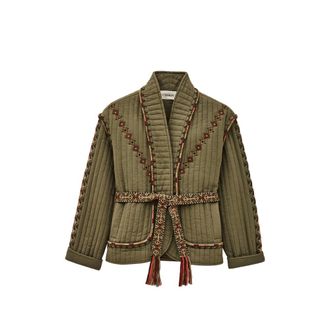 BA&SH Cocoon Quilted Embroidered Jacket
