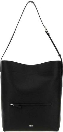 Tom Ford Black Leather Shopping Bag Borse A Mano