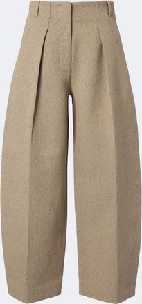 Jacquemus Ovalo cotton and wool-blend barrel-leg pants