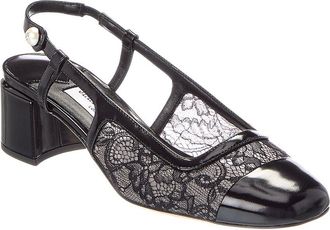 Jimmy Choo London Jimmy Elisa 45 Leather Slingback Pump